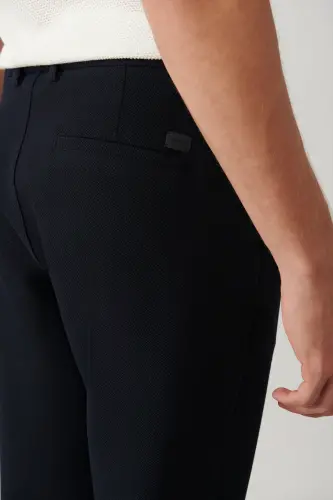 Erkak toʻq koʻk slim fit beli rezinkali bi stretch C - 7