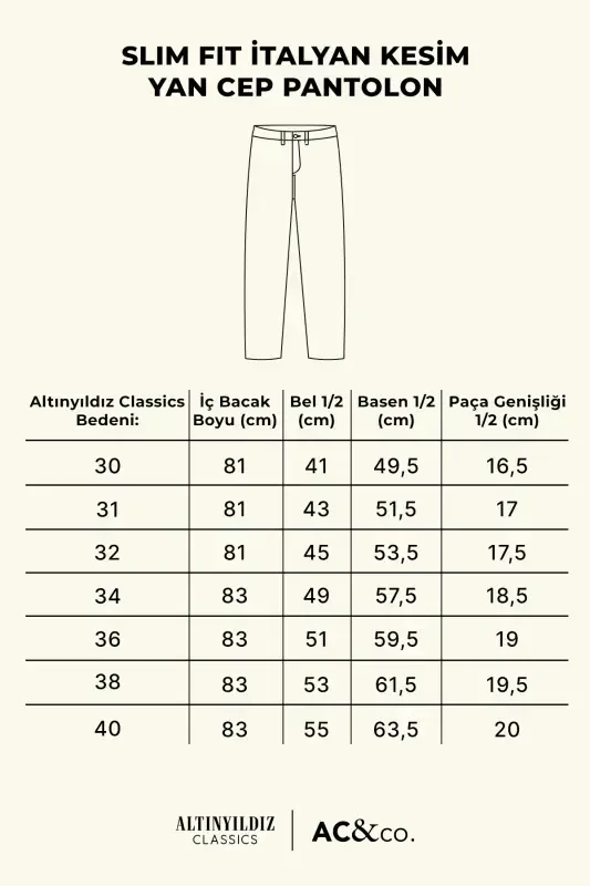 Erkak to'q ko'k slim fit italyancha bichimli yon cho'ntakli elastik kundalik shim-to'q ko'k - 2