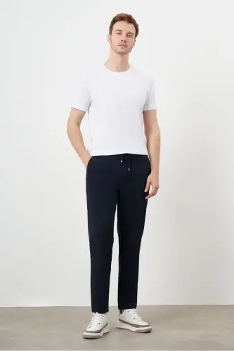 Erkak to‘q ko‘k slim fit jogger shim - To‘q ko‘k - 7