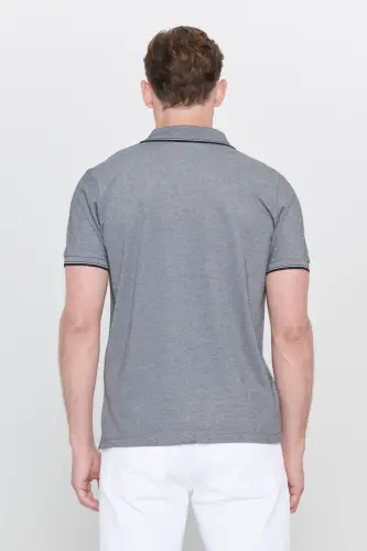 Erkak tortmaydigan paxta mato Slim Fit tor kesimli buklanmaydigan polo yoqali futbolka - 10