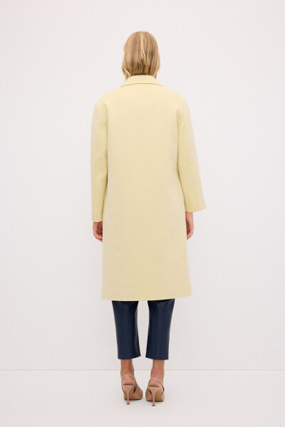 Erkak yoqali jun aralash palto - 7