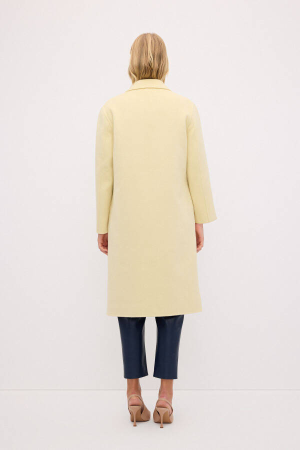 Erkak yoqali jun aralash palto - 7