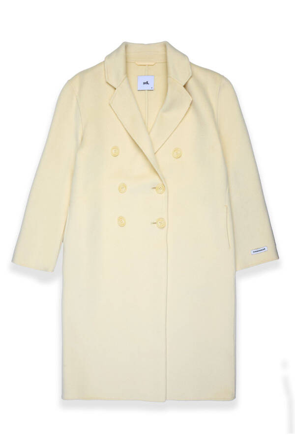 Erkak yoqali jun aralash palto - 8