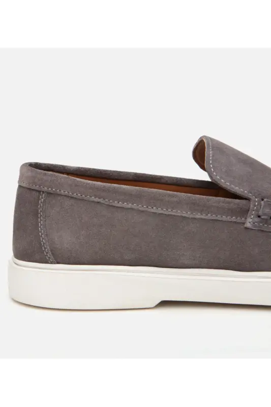 Erkak zamsh teri Antratsit Loafer-ANTRASIT - 4