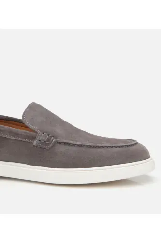 Erkak zamsh teri Antratsit Loafer-ANTRASIT - 6