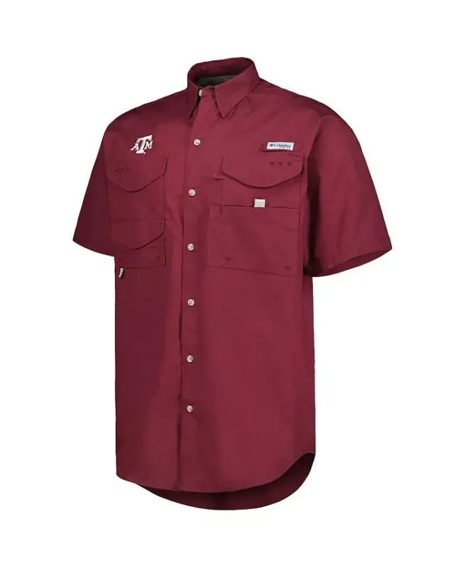 Erkaklar bordo Texas A&M Aggies Bonehead tugmachali ko'ylak - 3
