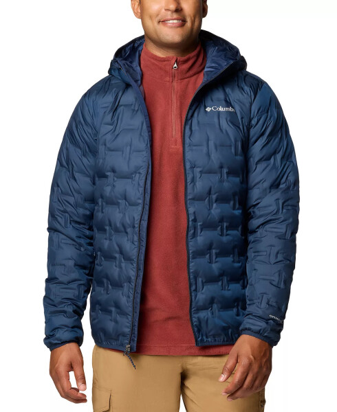 Erkaklar Delta Ridge II Down Zip-Front Kapşonlu Kurtka Collegiate Navy - 1