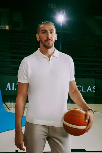 Erkaklar Ekru %100 Paxta Standart Fit Normal Kesim Polo Yoqali Triko Futbolka - 1