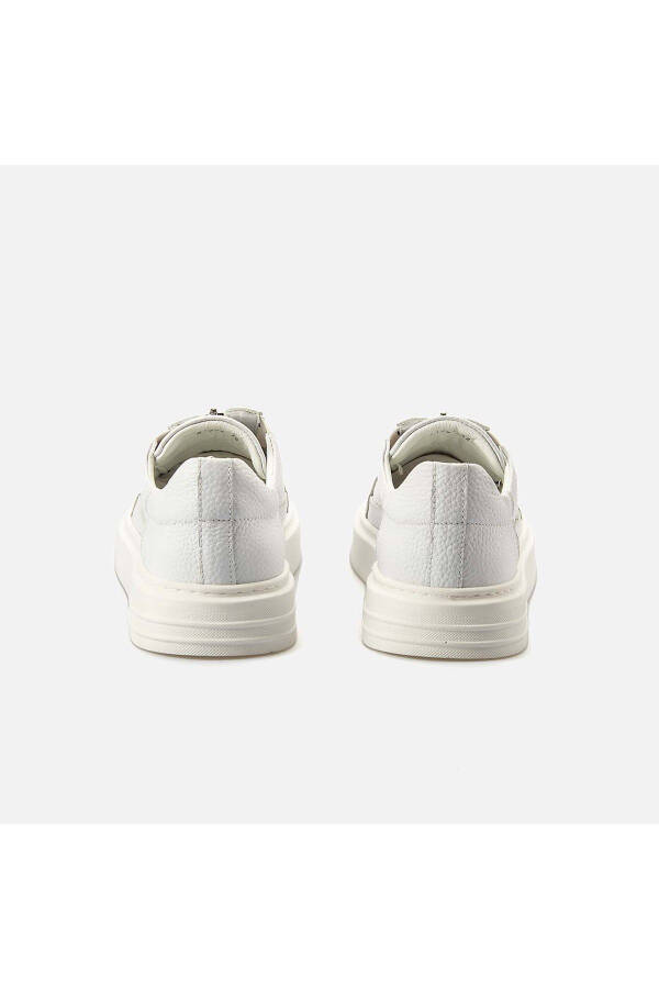 Erkaklar Haqiqiy Charm Oq Sport & Sneaker Poyabzal-BE - 4