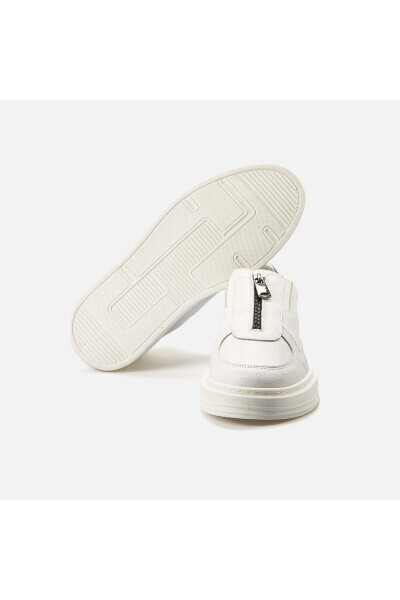 Erkaklar Haqiqiy Charm Oq Sport & Sneaker Poyabzal-BE - 5