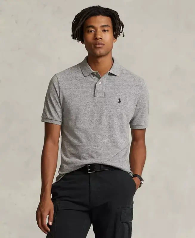 Erkaklar Klassik Bichimli To'rli Polo-Canterbury Heather - 1