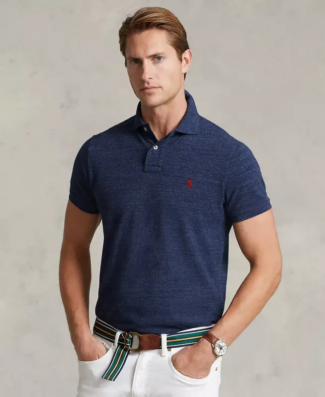 Erkaklar Klassik Bichimli To'rli Polo - Klassik Qirollik Heather - POLO RALPH LAUREN