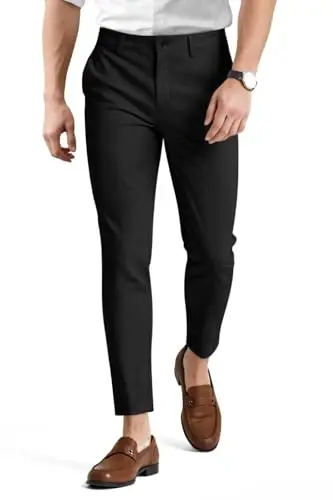 Erkaklar kostyumi shim Slim Fit Stretch Moda Plaid Shim Tor Leg - 5