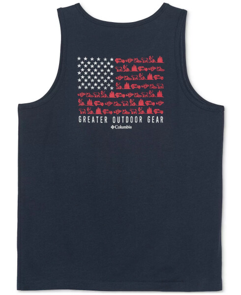 Erkaklar Logo Bayroq Grafik Tank Top Columbia Navy - 1