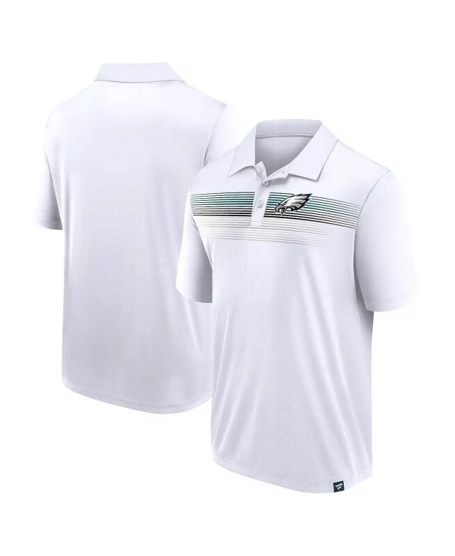 Erkaklar oq Philadelphia Eagles Victory For Us Interlock Polo ko'ylagi - FANATICS