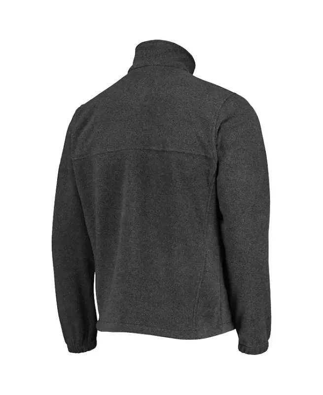 Erkaklar Portland Trail Blazers Heathered Charcoal Flanker to'liq fermuarli kurtkasi - Heathered Charcoal - 4