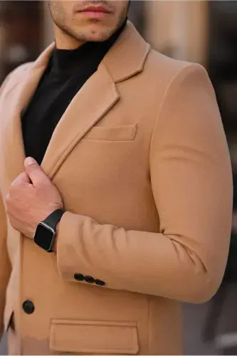 Erkaklar Slim-Fit uzun junli palto-vizon - 3