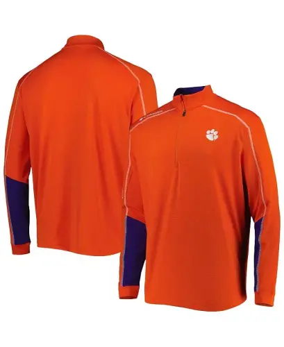 Erkaklar to'q sariq Clemson Tigers Shotgun 2.0 Omni-Wick chorak fermuarli kurtka - 1