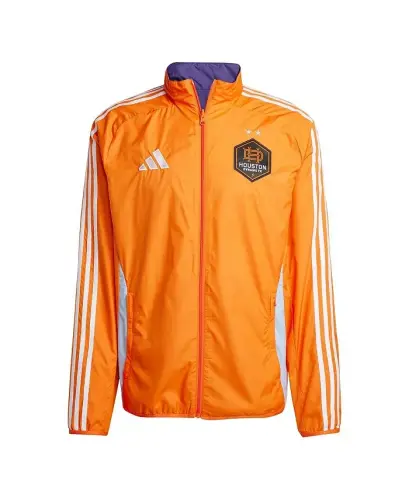 Erkaklar to'q sariq/binafsha Houston Dynamo FC 2025 Anthem ikki tomonlama to'liq fermuarli kurtka - to'q sariq, binafsha - ADIDAS (1)
