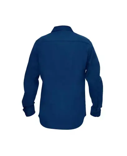 Erkaklar tugmali klassik fasonli flanel ko'ylak - Navy - 2