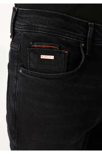 Erkaklar uchun 044 Karl Regular Fit Pastki Bel To'g'ri Oyoqli Jinsi Shimlar - 5