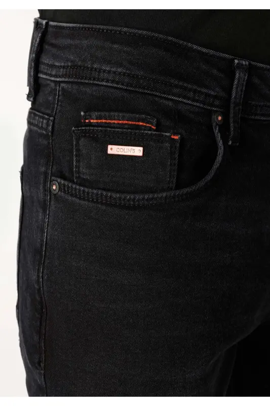 Erkaklar uchun 044 Karl Regular Fit Pastki Bel To'g'ri Oyoqli Jinsi Shimlar - 5