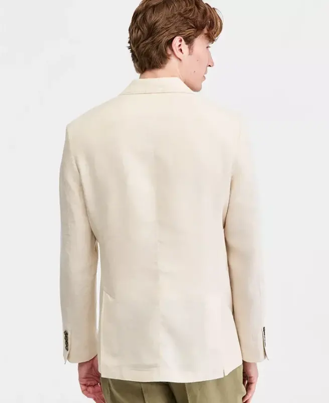 Erkaklar uchun 100% zig'irdan tikilgan Blazer, Modazone-Natural Kh uchun yaratilgan - 3