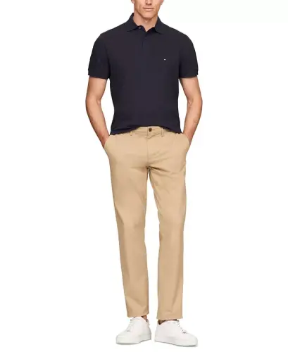 Erkaklar uchun 1985 Slim Fit Polo ko'ylagi - Cho'l osmoni soyasi - TOMMY HILFIGER (1)
