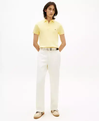 Erkaklar uchun 1985 Slim Fit Polo ko'ylagi - Citronella Heather - TOMMY HILFIGER (1)