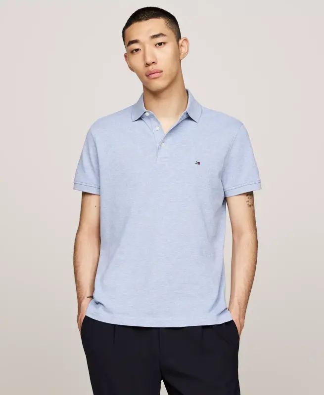 Erkaklar uchun 1985 Slim Fit Polo Ko'ylagi - Kemasi Moviy soyali - TOMMY HILFIGER