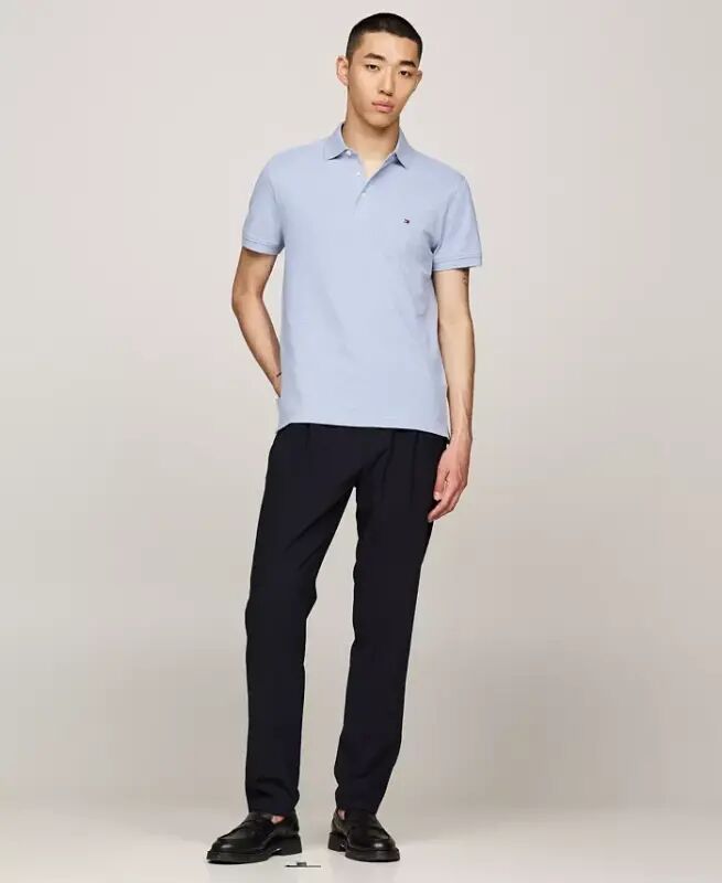 Erkaklar uchun 1985 Slim Fit Polo Ko'ylagi - Kemasi Moviy soyali - 2