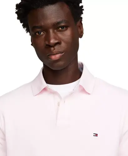 Erkaklar uchun 1985 Slim Fit Polo ko'ylagi - Och pushti - 3