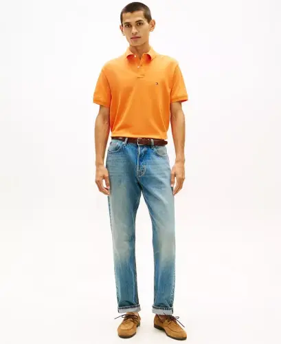 Erkaklar uchun 1985 Slim-Fit Polo Ko‘ylagi - Orange Tulip - 2