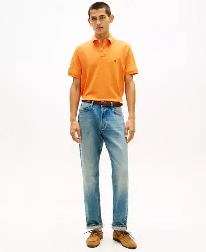 Erkaklar uchun 1985 Slim-Fit Polo Ko‘ylagi - Orange Tulip - TOMMY HILFIGER (1)