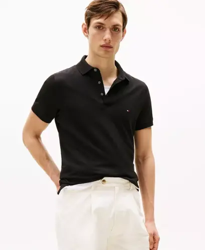 Erkaklar uchun 1985 Slim Fit Polo ko'ylak — Qora 