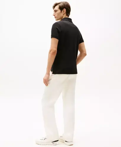 Erkaklar uchun 1985 Slim Fit Polo ko'ylak — Qora - 4