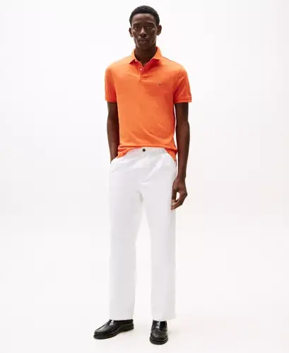 Erkaklar uchun 1985 yil slim fit polo ko'ylagi - yorqin to'q sariq - TOMMY HILFIGER (1)