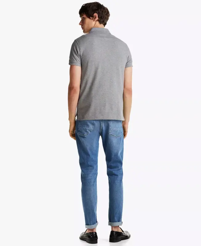 Erkaklar uchun 1985 yilgi Slim Fit Polo ko'ylagi - O'rta kulrang - 4