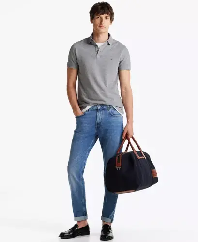 Erkaklar uchun 1985 yilgi Slim Fit Polo ko'ylagi - O'rta kulrang - TOMMY HILFIGER (1)