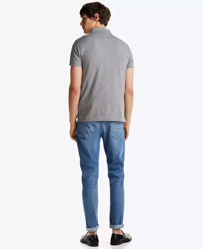 Erkaklar uchun 1985 yilgi Slim Fit Polo ko'ylagi - O'rta kulrang - 4