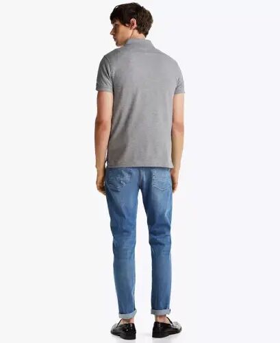 Erkaklar uchun 1985 yilgi Slim Fit Polo ko'ylagi - O'rta kulrang - 4