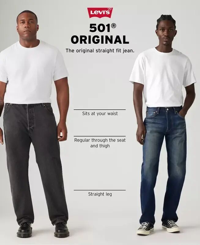 Erkaklar uchun 501® Original Fit tugmachali chivinli stretch jinsi shim - Uncanny - 4