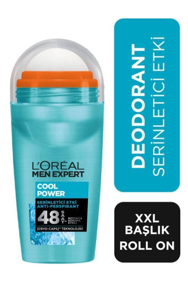 Erkaklar uchun asosiy parvarish to'plami Cool Power Yengillantiruvchi dush jeli 300ml + Cool Power Deodorant + Roll on - 6