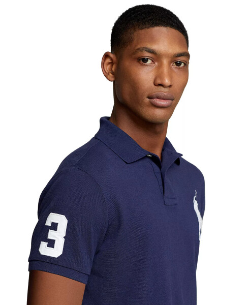 Erkaklar uchun Big Pony Custom Slim Fit Mesh Polo Newport Navy - 1