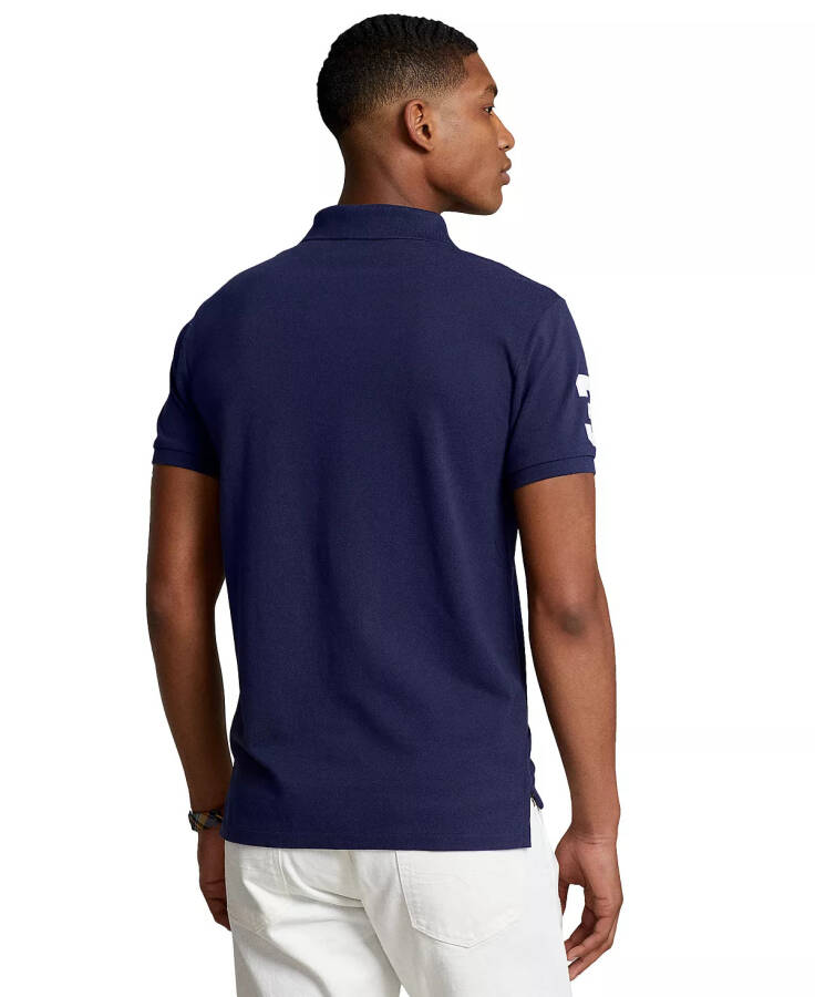 Erkaklar uchun Big Pony Custom Slim Fit Mesh Polo Newport Navy - 2