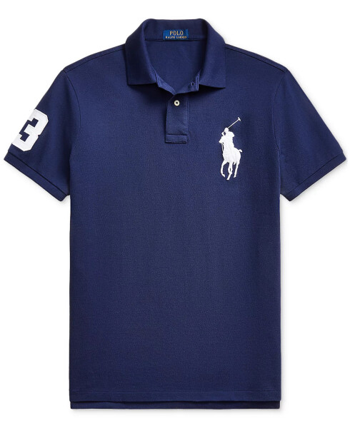 Erkaklar uchun Big Pony Custom Slim Fit Mesh Polo Newport Navy - 8