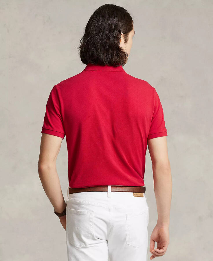 Erkaklar uchun Big Pony Custom Slim Fit Mesh Polo Qizil - 5