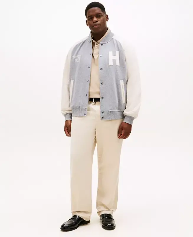 Erkaklar uchun Big & Tall TH Flex Stretch Custom-Fit Chino Shimlari — Qumli bej rang - 4