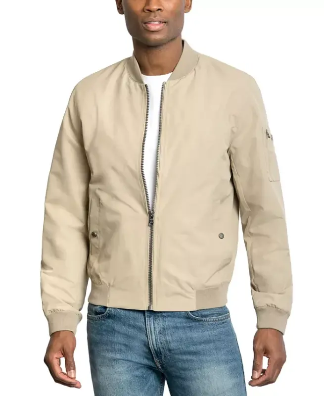 Erkaklar uchun Bomber Kurtka, Modazone uchun yaratilgan - Xaki - MICHAEL KORS