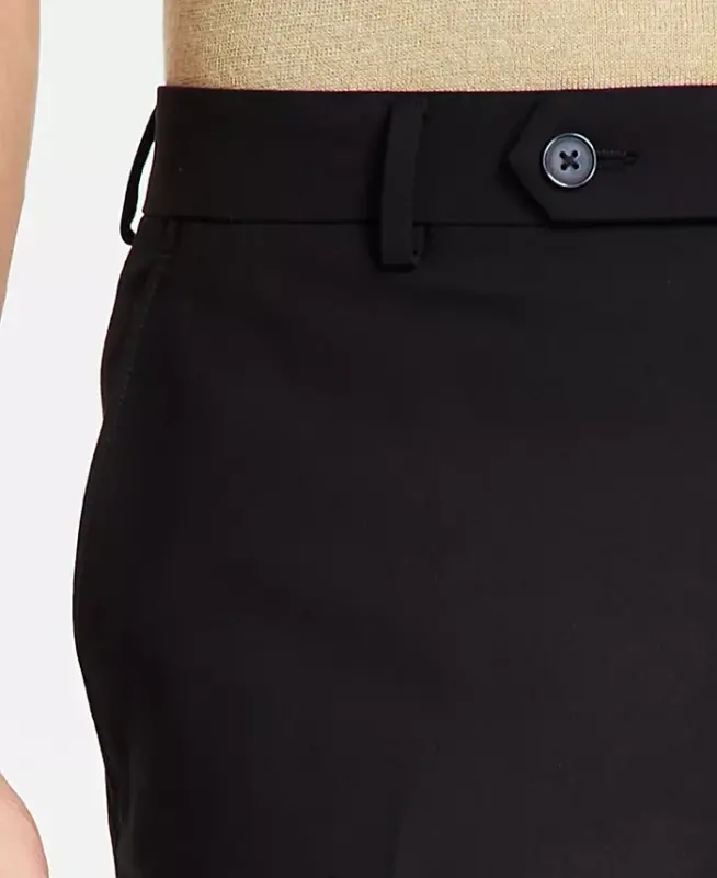 Erkaklar uchun cheksiz cho'ziluvchan, tor kesimli kostyum shimlar - 6